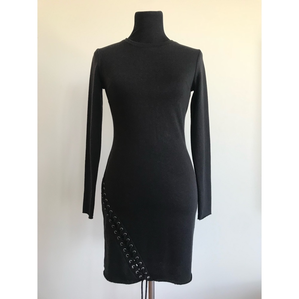 H&M Sweater BodyCon Dress with Grommet Detail
